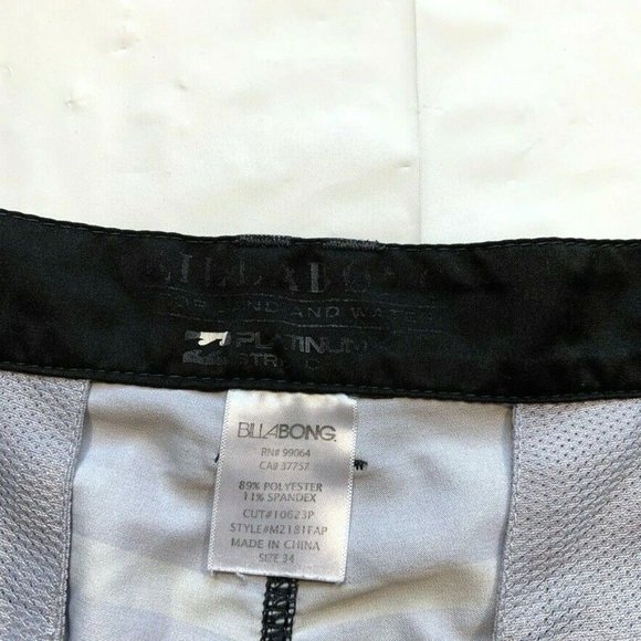 Billabong Platinum Land & Water Board Shorts Mens 34 Swim Trunks Stretch Beach - Picture 7 of 12